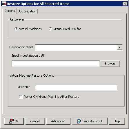 Commvault virtual machine support