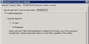 Commvault deuplication on client or on server