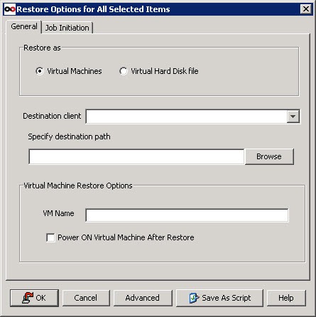 Commvault virtual machine support