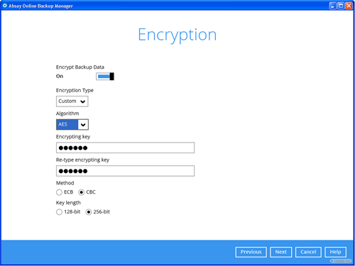Online backup sa 256-bitnim enkripcijom